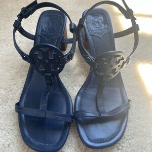 Tory Burch Navy Blue Sandals